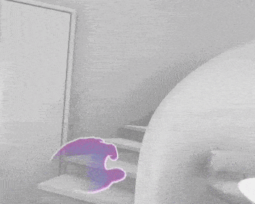 a hand is pointing at a screen with emojis and a gif button