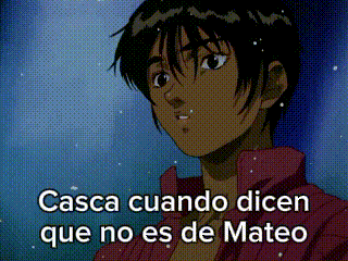 a cartoon of a boy with the words casca cuando dicen que no es de mateo below him