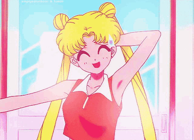 a cartoon of a girl with buns on her hair and the words simplysailormoon tumblr