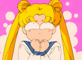a cartoon of a girl making a funny face