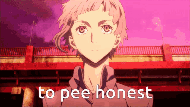 a cartoon of a boy with the words to pee honest written below him