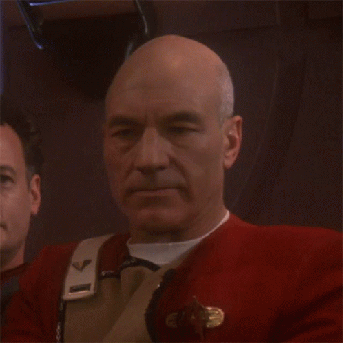 Headshake Captain Jean Luc Picard GIF - Headshake Captain Jean Luc Picard Star Trek GIFs