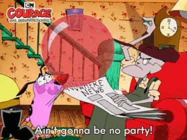 Ain'T Gonna Be No Party Eustace GIF - Ain'T Gonna Be No Party Eustace Courage GIFs