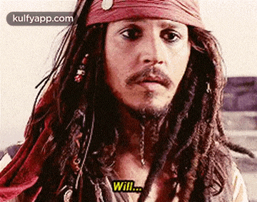 jack sparrow from pirates of the caribbean is wearing dreadlocks and a bandana and saying will .
