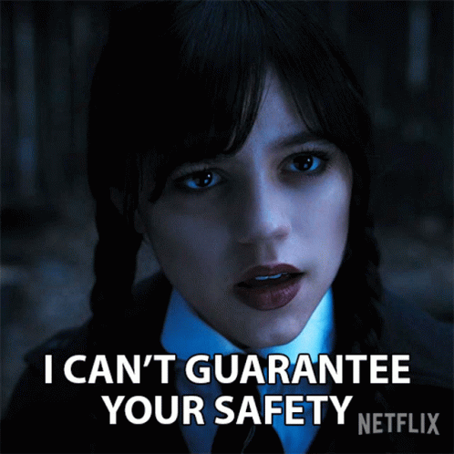 I Cant Guarantee Your Safety Wednesday Addams GIF