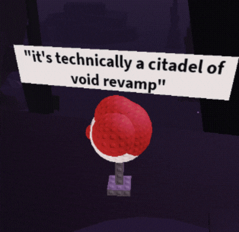 a sign that says technically a citadel of void revamp