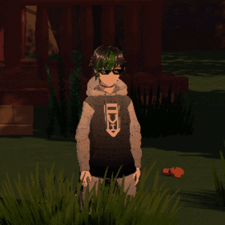 a cartoon character wearing a hoodie with the letter t on the front