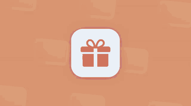 an app icon with a gift box with a bow