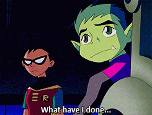 Teen Titans Beast Boy GIF - Teen Titans Beast Boy What Have I Done GIFs