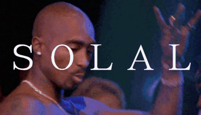 a picture of a man with the word solal written above him