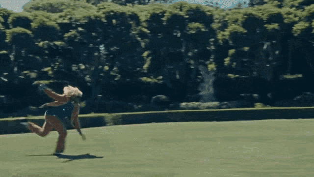 a person laying on their stomach in a grassy field