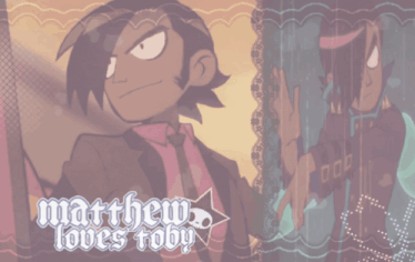 a poster that says matthew loves toby on the top