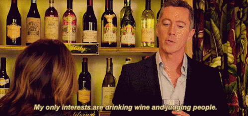 Cougar Town Drinking Wine GIF - Cougar Town Drinking Wine Judging People GIFs