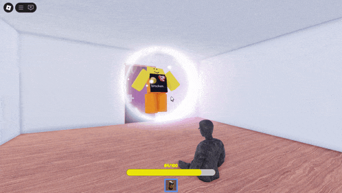 a screenshot of a video game shows a man sitting in front of a smokeman