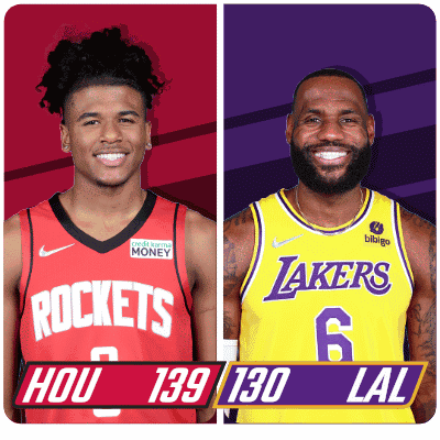 Houston Rockets (139) Vs. Los Angeles Lakers (130) Post Game GIF - Nba Basketball Nba 2021 GIFs