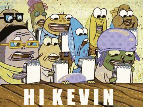 Hi Kevin Spongebob GIF - Hi Kevin Spongebob Notes GIFs
