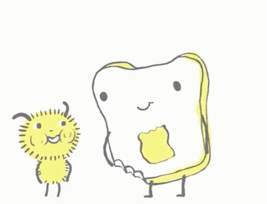 I Love You Toast Loves Butter GIF - I Love You Toast Loves Butter Hug GIFs