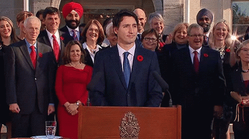Justin Trudeau Public Speaking GIF - Justin Trudeau Public Speaking Well Hand Gesture GIFs