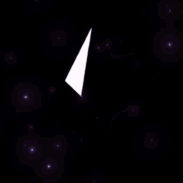 a glowing triangle with a planet in it