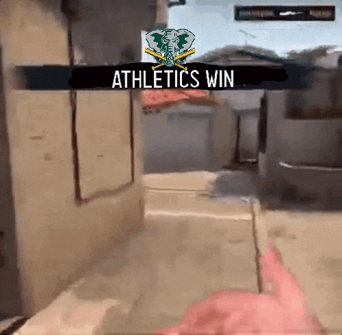 a screenshot of a video game that says athletics win on it