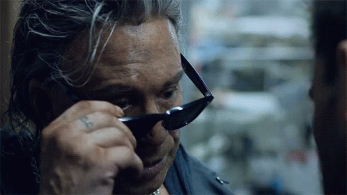 Taking Shades Off Mickey Rourke GIF