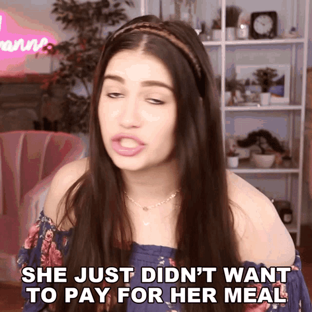 She Just Didnt Want To Pay For Her Meal Marissa Rachel GIF
