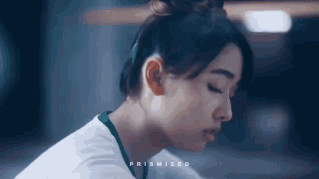 the word prismized that is on a woman