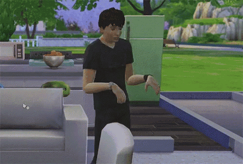 a man in a black shirt is in a video game