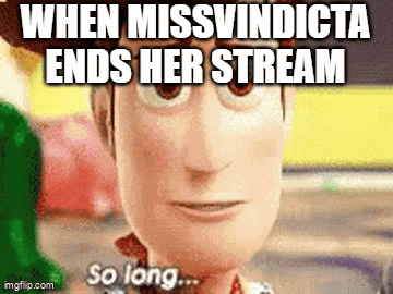 woody from toy story says when missvindicta ends her stream so long .