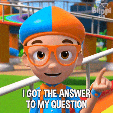 I Got The Answer To My Question Blippi GIF