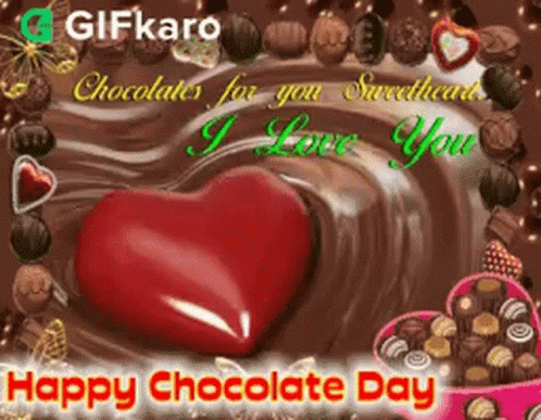 Happy Chocolate Day Gifkaro GIF - Happy Chocolate Day Gifkaro Wishes GIFs