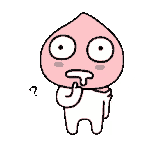 a cartoon character with a question mark on the bottom of his head