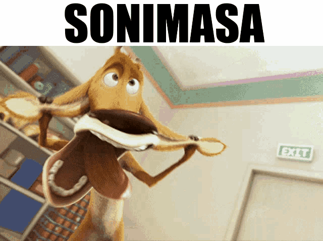 a picture of a cartoon character with the word sonimasa above him