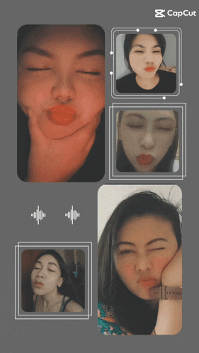 a collage of images of a woman with the caption pengenkiss happy task