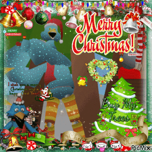 a christmas greeting card that says merry christmas on it