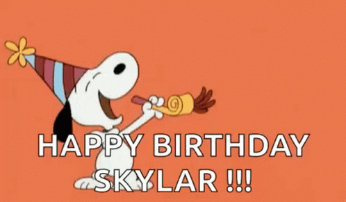 Happy Birthday Skylar GIF - Happy Birthday Skylar Snoopy GIFs