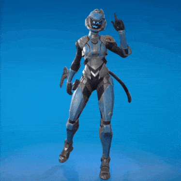 a video game character is holding a gun in her right hand