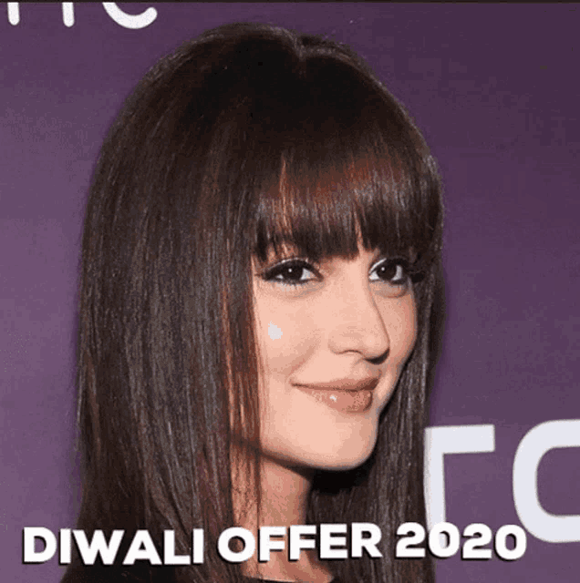 a picture of a woman with diwali offer 2020 written on the bottom