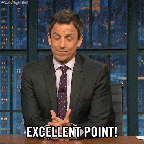 Excellent Point! GIF - Late Night Seth Seth Meyers Excellent Point GIFs