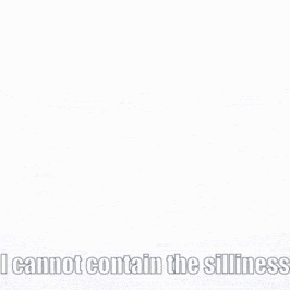 a blue ice cube with the words " i cannot contain the silliness " on it