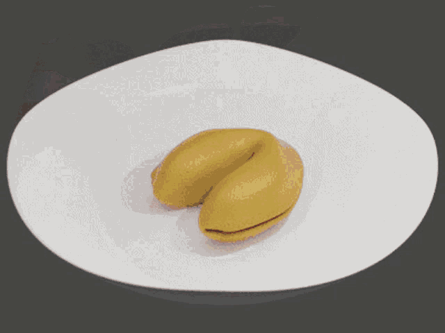 a close up of a fortune cookie that says woezel on it