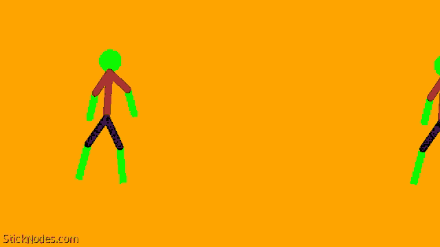 two stick figures are standing next to each other and one of them is saying hello