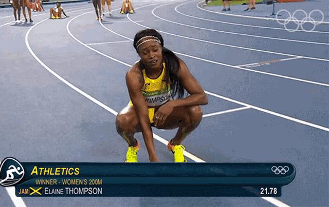 Tired Elaine Thompson GIF - Tired Elaine Thompson International Olympic Committee250days GIFs