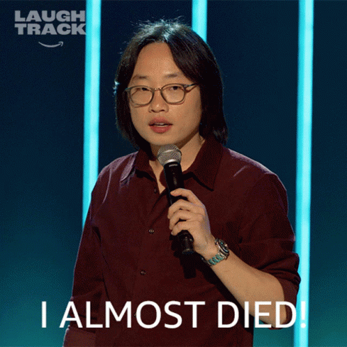 I Almost Died Jimmy O Yang GIF - I Almost Died Jimmy O Yang Laugh Track GIFs