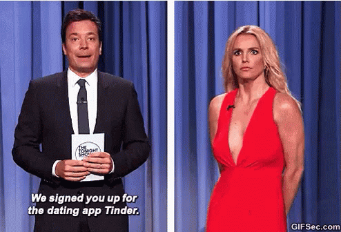 Jimmy Fallon And Britney Spears GIF - Signed You Up Dating App GIFs