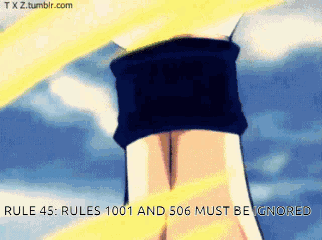 rule 45 rules 101 and 506 must be ignored with a picture of a person