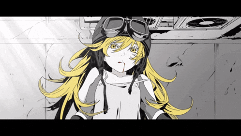 a drawing of a girl wearing a helmet and goggles