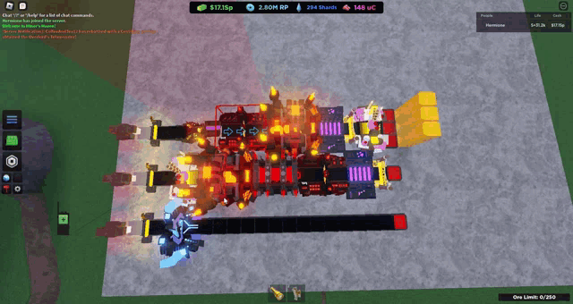 a screenshot of a video game that says ' chat ' on the bottom