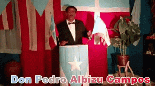 Don Pedro Albizu Campos Puerto Rico Flag GIF - Don Pedro Albizu Campos Puerto Rico Flag Speech GIFs