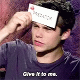 Give It To Me Charades GIF - Give It To Me Charades Dylan O Brien GIFs